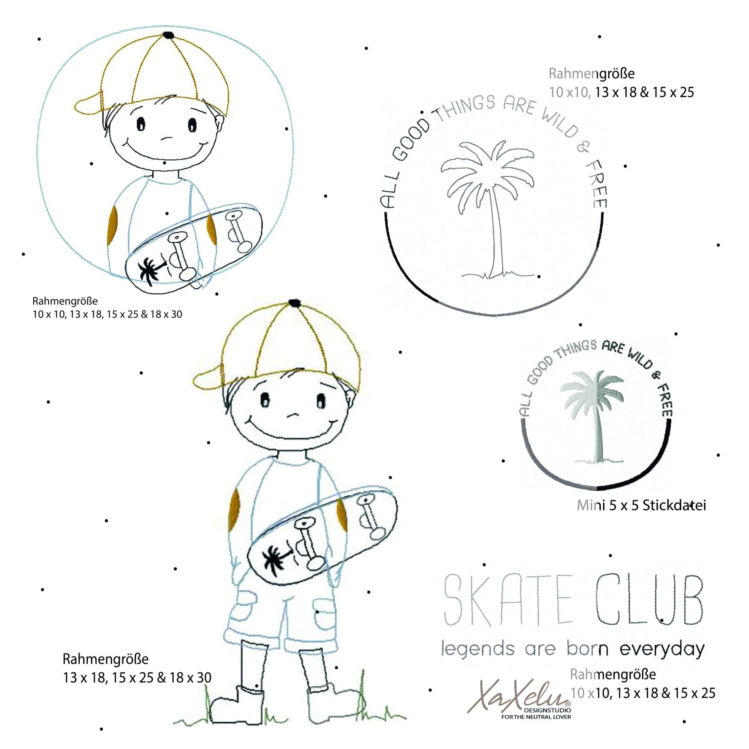 Skater Mats Stickdatei [Digital] – Bild 2