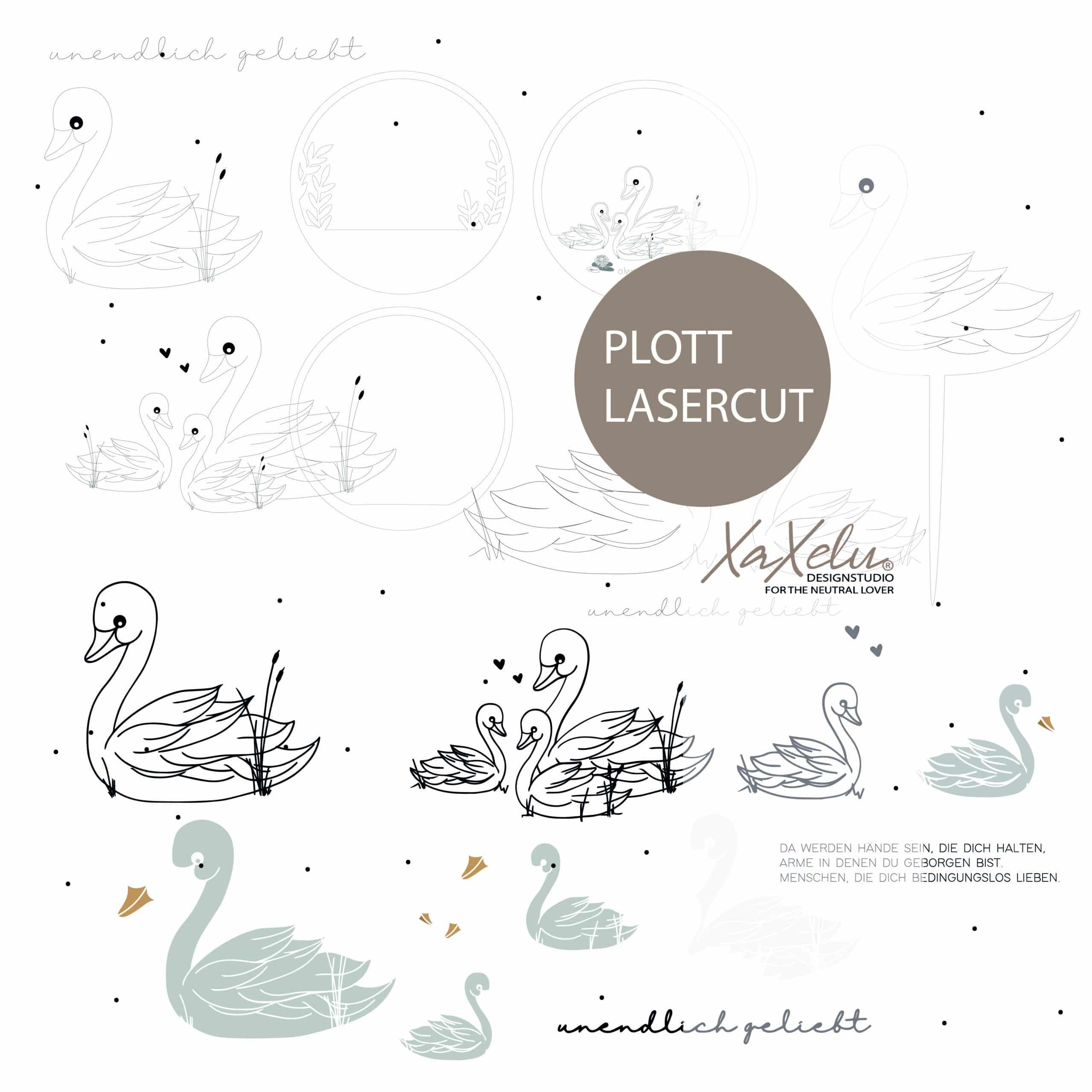 soft & sweet Schwanenliebe Plott/ LaserCut – Bild 2