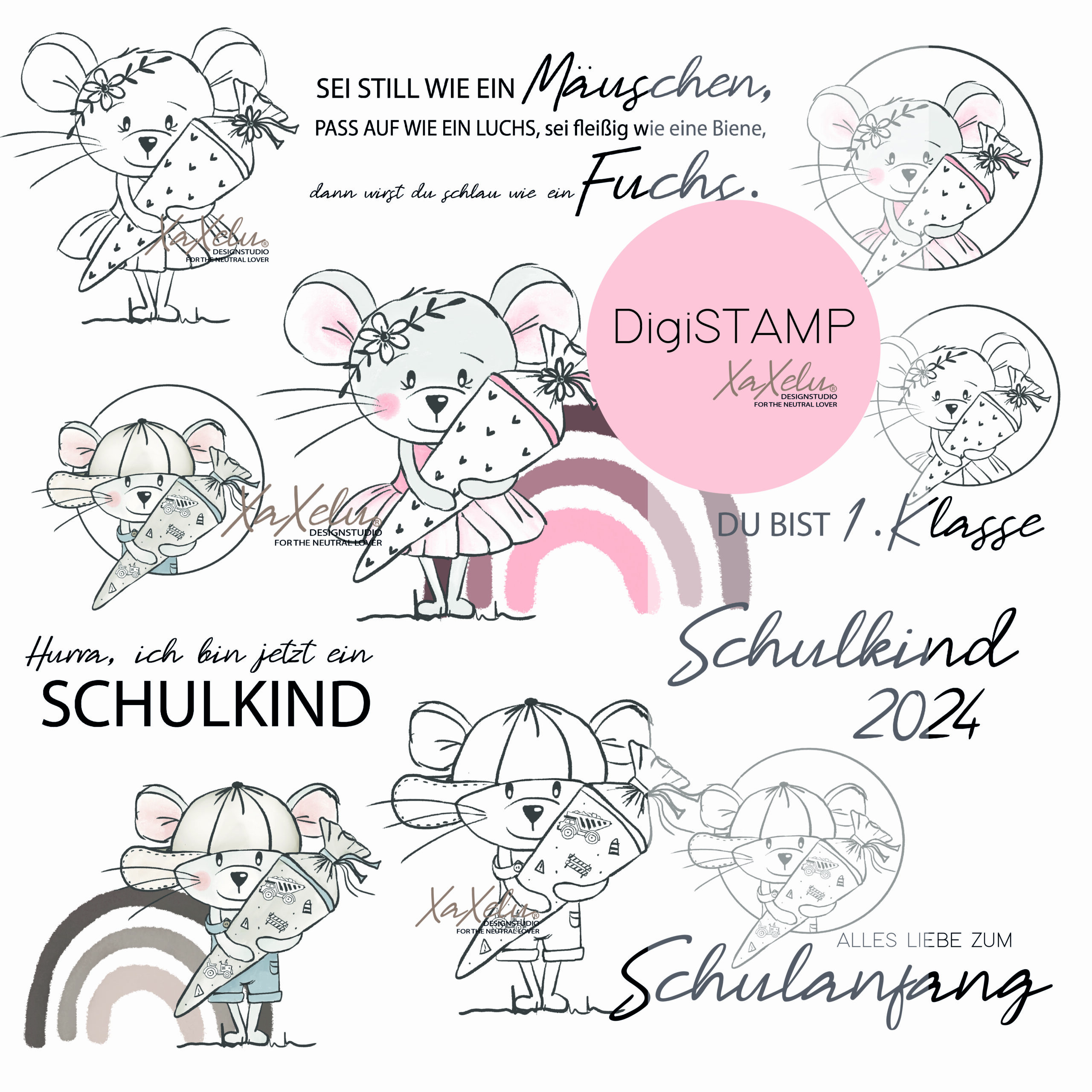 Schulmäusgen 2024  DigiStamp