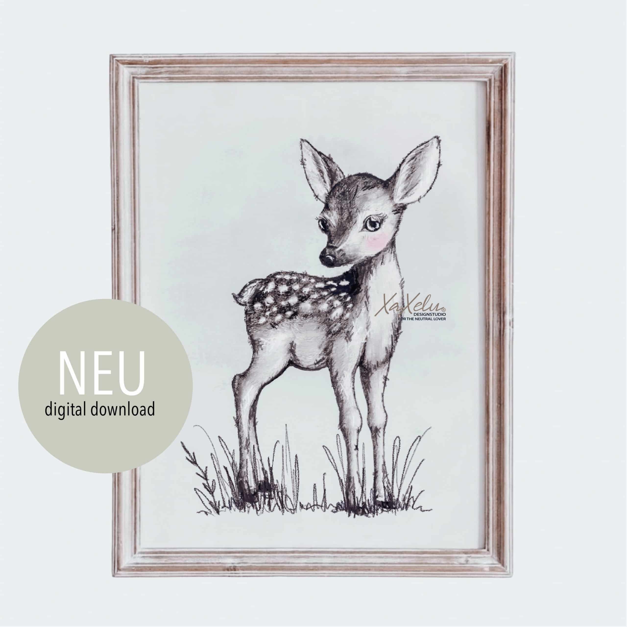 Retro Waldtiere DigiStamp – Bild 3