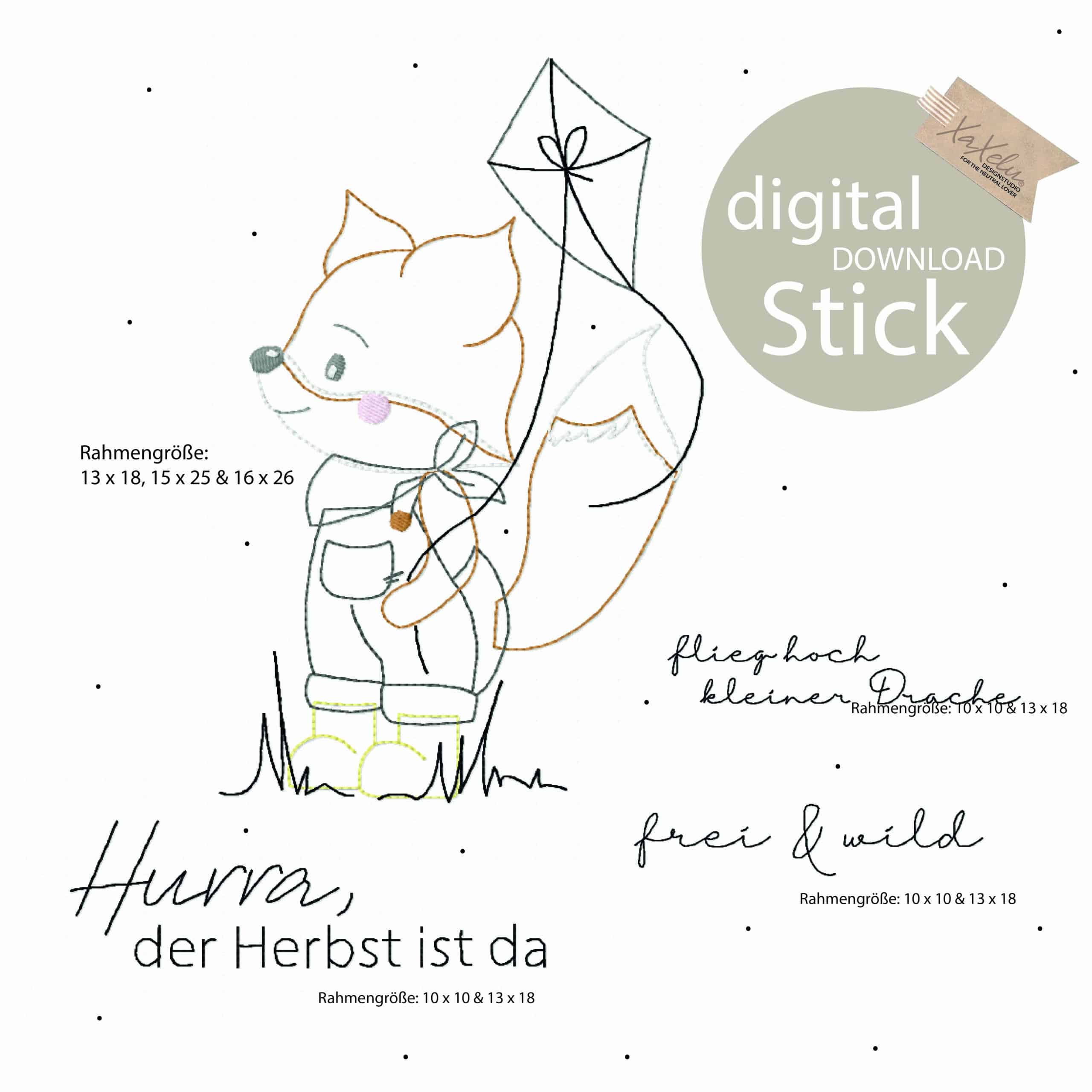 Ferdi Fox Drachenliebe Stickdatei [Digital] – Bild 2