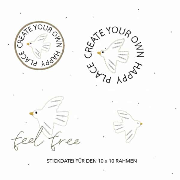 feel free, stickdatei, xaxelu, sticken, statement