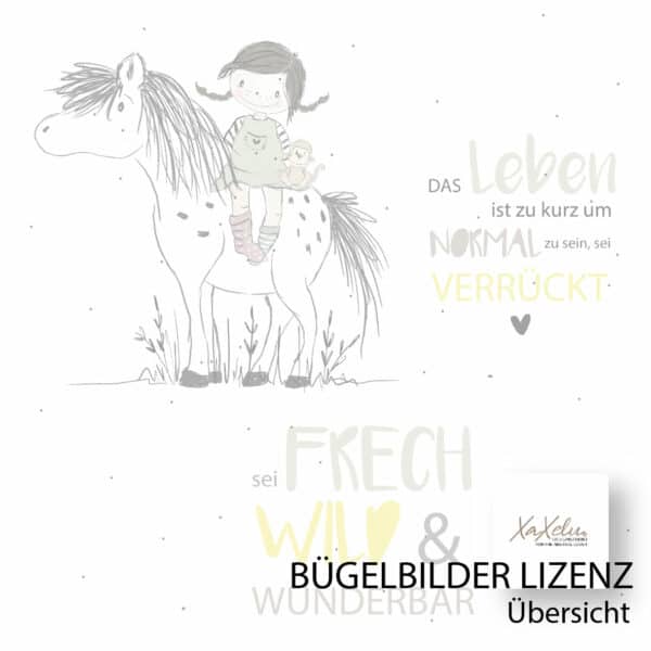 Bügelbilder, kids, lotta, wild und frech, xaxeludesign, Clipart