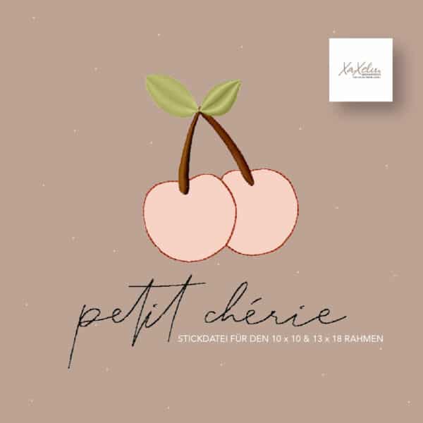 petit cherie, kirschen, stickdatei, xaxeludesign, digitaldownload