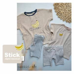 alle Banane, stickdatei, xaxeludesign, cool kids,