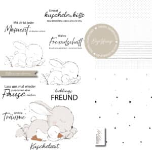 Gans und hasi, hasi, digital download, Digistamp, clipart, xaxelu