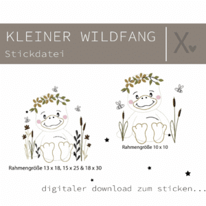 sticken, kleiner Wildfang xaxelu digitaler Download