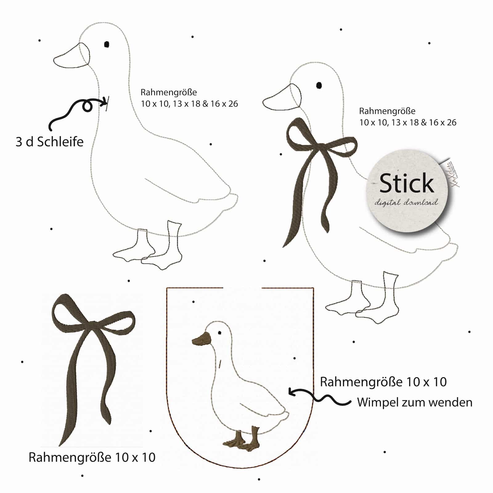 kleine Gans Stickdatei – Bild 2