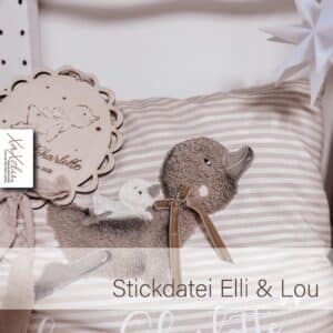 Elli und klein Lou stickdatei xaxeludesign