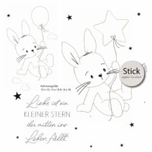 stickdatei, hase, Sterne, to the moon and back, xaxelu