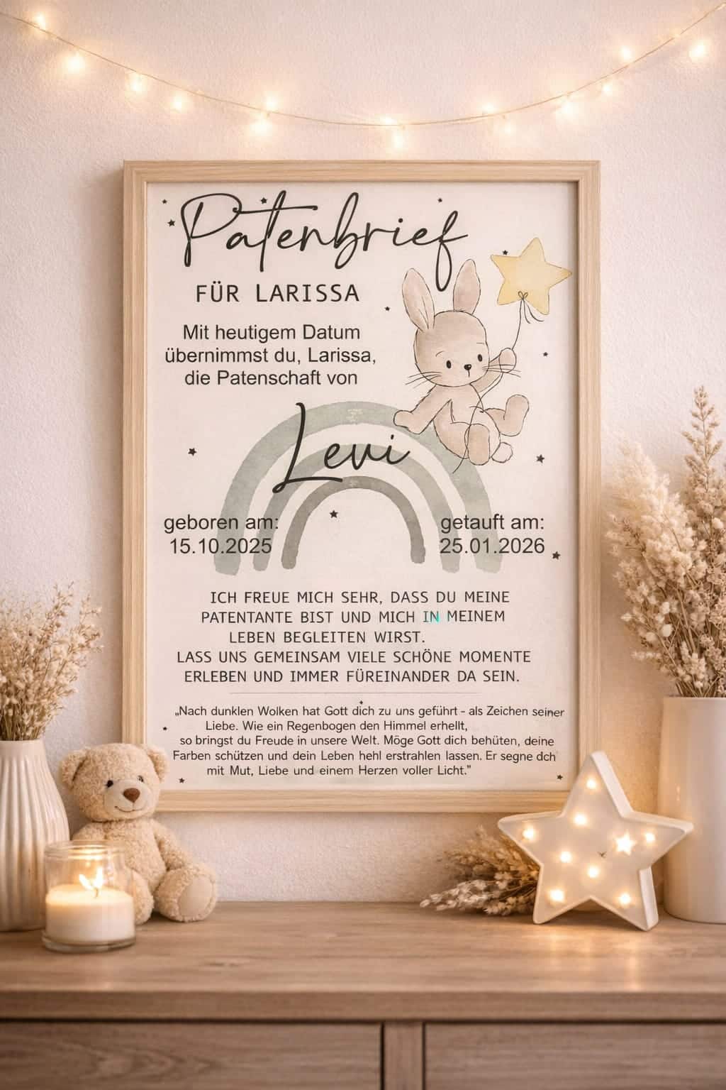 Hase Hope – Tauf & Baby ClipArt Set – Bild 4