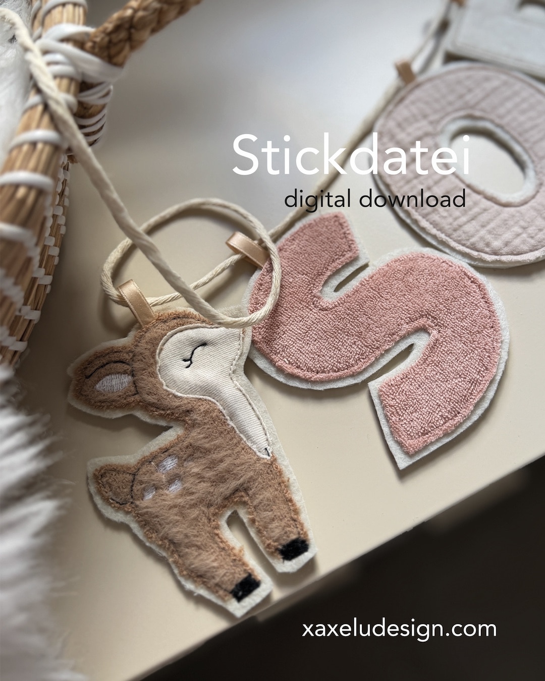 n, sticken, stickdatei, reh