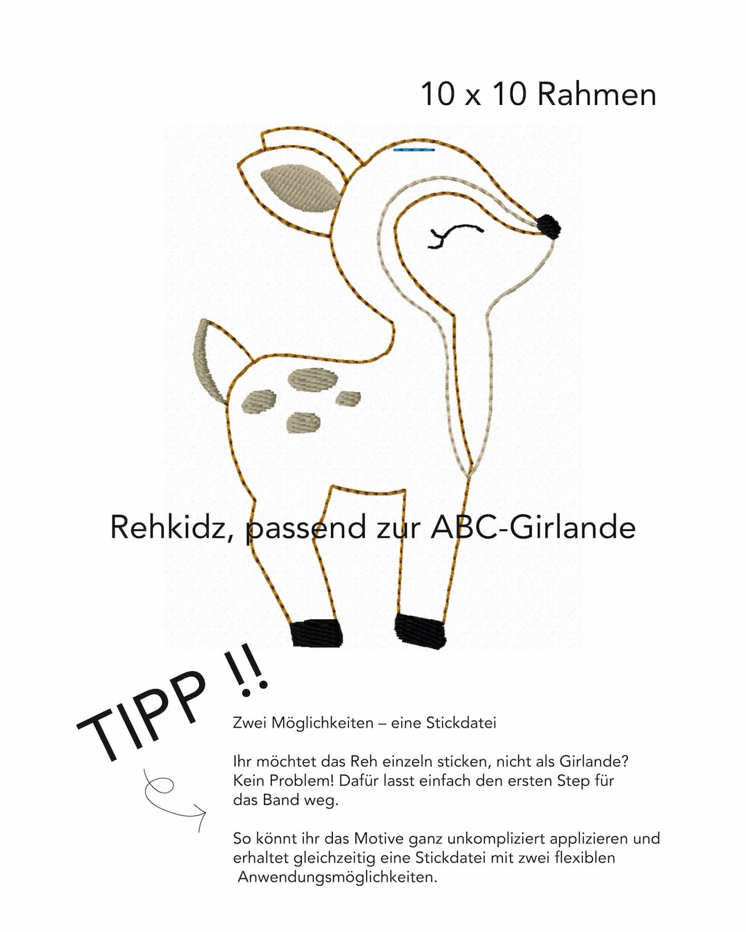n, sticken, stickdatei, reh